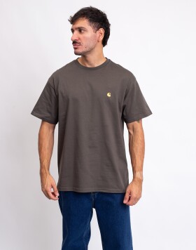 Tričko Carhartt WIP S/S Chase T-Shirt Shungite/Gold