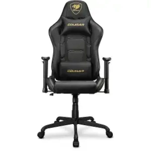 COUGAR Armor Elite Royal černo-zlatá / Herní židle / nastavitelná / syntetická kůže / pojezd. kolečka / nosnost 120 kg (CGR-ARMOR ELITE-BG)