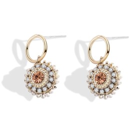 Náušnice Swarovski Elements Cataliana, Champagne