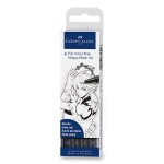 Popisovač Faber-Castell Pitt Artist Pen Manga 4 kusy, černé