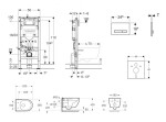GEBERIT - Duofix Set předstěnové instalace, klozetu Oudee Vortex a sedátka softclose, tlačítko Sigma50, chrom/alpská bílá SANI11CA3188B