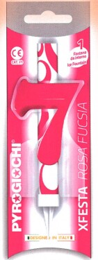 Dortová fontána číslo 7 růžová Pyrogiochi Dortová fontána číslo 7 růžová Pyrogiochi