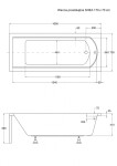 HOPA - Obdélníková vana SHEA - Nožičky k vaně - S nožičkami, Rozměr vany - 170 × 70 cm VANSHEA170+OLVPINOZ