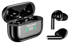 Awei T29P černá / Bezdrátová sluchátka / TWS / mikrofon / Bluetooth 5.1 / IPX6 / dobíjecí pouzdro (T29P)