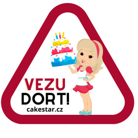 Cake star Samolepka "Vezu dort" 1
