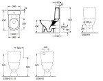 VILLEROY & BOCH - O.novo WC kombi mísa Compact, zadní odpad, DirectFlush, alpská bílá 5689R001