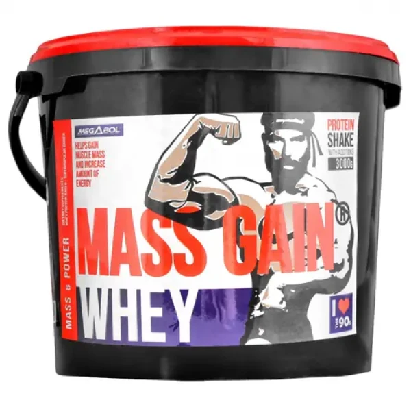 Whey Mass Gain - Megabol (jahoda, 3000 g) (191-324-jahoda)
