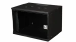 Equip 19" nástěnný rozvaděč ECO černá / Rozvaděč / 7U / 540x400 mm / skleněné dveře (EWM-07-5440-B)