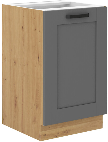 Spodní skříňka pod dřez Luna 50 ZL 1F BB Barva korpusu: Dub artisan, Barva dvířek: Dust Grey