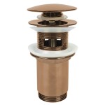 Laveo - Vypouštěcí zátka Click-Clack universální, růžové zlato CKK_82R3