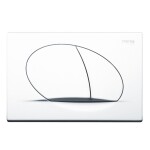 Mereo WC set - Rimless WC oblé, modul pro sádrokarton, bílé oválné tlačítko MM02NSETRS210