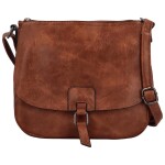 Trendy dámská koženková crossbody kabelka Gergana, coffee