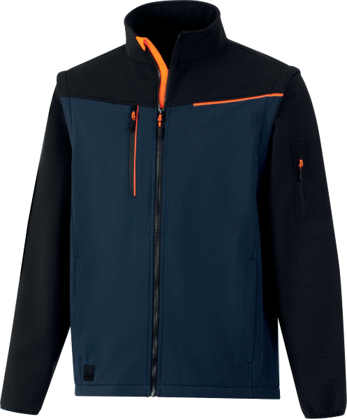 Bunda 2 V 1 Delta Plus softshell SOCCIA Barva: Námořnická Modrá/ Černá, Velikost: 2XL (SOCCIBMXX)