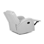 TV a relaxační křeslo, manuální polohování, potah stříbrná látka v dekoru kůže