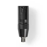 Nedis XLR adaptér černá / XLR 3pinový zástrčka / RCA zásuvka / poniklované (COTP15930BK)
