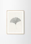 THE POSTER CLUB Autorský plakát Ginkgo Leaf by Ana Frois 30x40 cm, béžová barva, papír