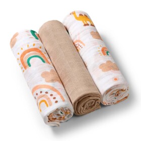 Baby Ono Mušelínové super měkké plenky 70x70cm 3ks barva: béžová