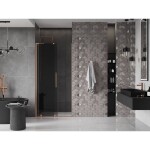 MEXEN/S - Velar L posuvné sprchové dveře 90, grafit, měď kartáčovaná 871-090-003-41-65