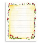 Poznámkový blok 15x19 cm květinový