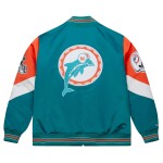 Mitchell & Ness Pánská bunda Miami Dolphins NFL Throw it Back Heavyweight Satin Velikost: 2XL