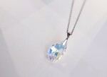 Elenys Drop – Swarovski® pozlacený náhrdelník s krystaly 18K bílé zlato