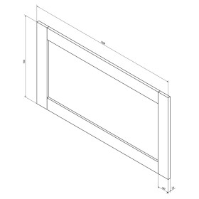 SAPHO - BRAND zrcadlo v dřevěném rámu 130x70cm, mořený smrk BA061S
