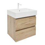 Koupelnová skříňka 2 zásuvková s umyvadlem SAT B-Way 59x50x45 cm dub mat BWAY260OAKU2BBI BWAY260OAKU2BBI