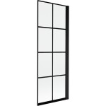 MEXEN - MIST vanová zástěna 70x150 cm 6mm 1-s, černá, dekor, pravá 8A9-070-001-70-77-P