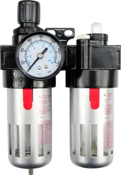 Vorel 81556 / Regulátor tlaku vzduchu 1/2" / max. 10 bar / s filtrem (90 cm3) a přimazáváním (60 cm3) (TO-81556)