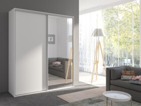 FRONTI Šatní skříň GRANDE 204 2x Zrcadlo bílá 6739