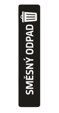 Alda Samolepka pro odpadkový koš TITAN směsný černá / Samolepka / 17 x 95 cm