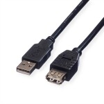 Delock USB 2.0 prodlužovací kabel plochý zahnutý [1x USB 2.0 zástrčka A - 1x USB 2.0 zásuvka A] 1.00 m černá oboustranně zapoji