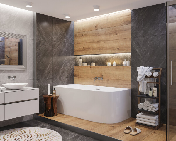 Aquatek Volně stojící akrylátová vana MINNEAPOLIS 170x75 cm