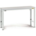 Manuflex LU7066.7035 ESD ESD pracovní stůl univerzální speciální základní stůl s plastové desky, Šxhxv = 1500 x 1000 x 728-1028 mm šedobílá (RAL 7035)