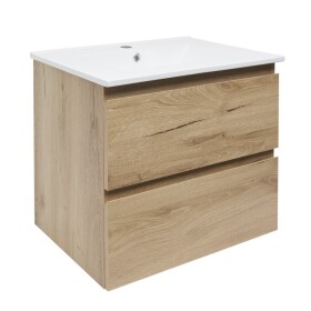 Koupelnová skříňka 2 zásuvková s umyvadlem SAT B-Way 59x50x45 cm dub mat BWAY260OAKU4BI BWAY260OAKU4BI
