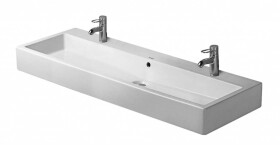 DURAVIT - Vero Dvojumyvadlo 120x47 cm, s přepadem, 2 otvory pro baterie, WonderGliss, bílá 04541200241