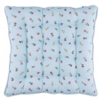 GREEN GATE Sedák na židli Portia White 40 x 40 cm, modrá barva, multi barva, textil