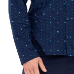 Pánské pyžamo 114/80 plus - CORNETTE tmavě modrá 3XL