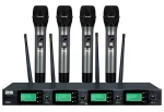 DNR RV-4 černá / Bezdrátový mikrofonní set / UHF přijímač / 4x mikrofon / SNR 96 dB