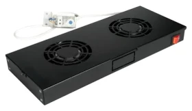 Equip Ventilační jednotka 19" černá / Ventilátor / 2x 12 cm / 1U / 240 V (EZF-2-B)
