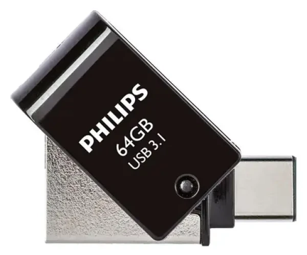 Philips USB Flash Disk 64 GB černý / Flash disk / čtení 180 MB/s / zápis 20 MB/s (FM64DC152B/00)