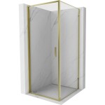 MEXEN/S - Exo sprchový kout dveře křídlové 75 x 75, transparent, zlato 817-075-075-50-00