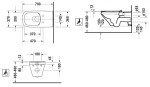 DURAVIT - DuraStyle Závěsné WC, bezbariérové, Rimless, s HygieneGlaze, alpská bílá 2559092000