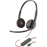 Poly Blackwire C3220 černá / Náhlavní souprava / mikrofon / dvě sluchátka / USB-C (80S07A6)