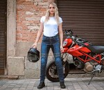 Dámské moto džíny Trilobite Parado monolayer Aaa slim fit blue (Prodloužené) - 26 / modrá