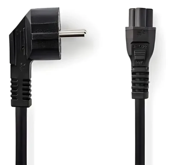Nedis CEGB10100BK20 černá / Napájecí kabel / Schuko úhlová - IEC-320-C5 / 10 A / 2 m (CEGB10100BK20)