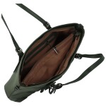 Moderní dámská koženková kabelka na rameno Kathy, tmavě zelená