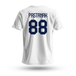 Dětské tričko David Pastrňák #88 Czech National Emblem 2025 White Velikost: Dětské M 8 - 118 - 128
