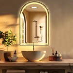 Tutumi - Zrcadlo LED 60x100cm DASH BLACK HOM-06504