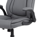 Kancelářské křeslo, houpací mechanismus, šedá ekokůže, KA-G301 GREY